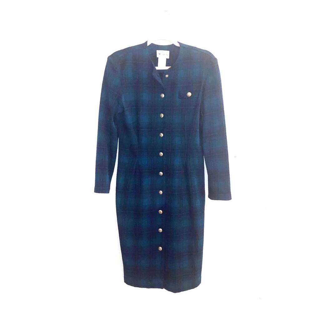 🦬Vintage Miss Dorby Brass Button Up Dress